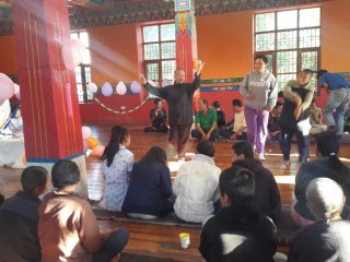 Gemeinsam gefeierter Kindertag im Nyingtobling Projekt