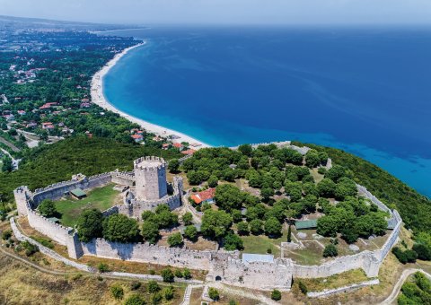 Blick auf die Burg von Platamonas